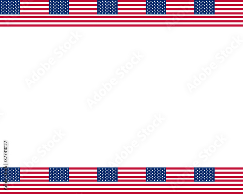 Amerikanische Fahne mit Textfreiraum