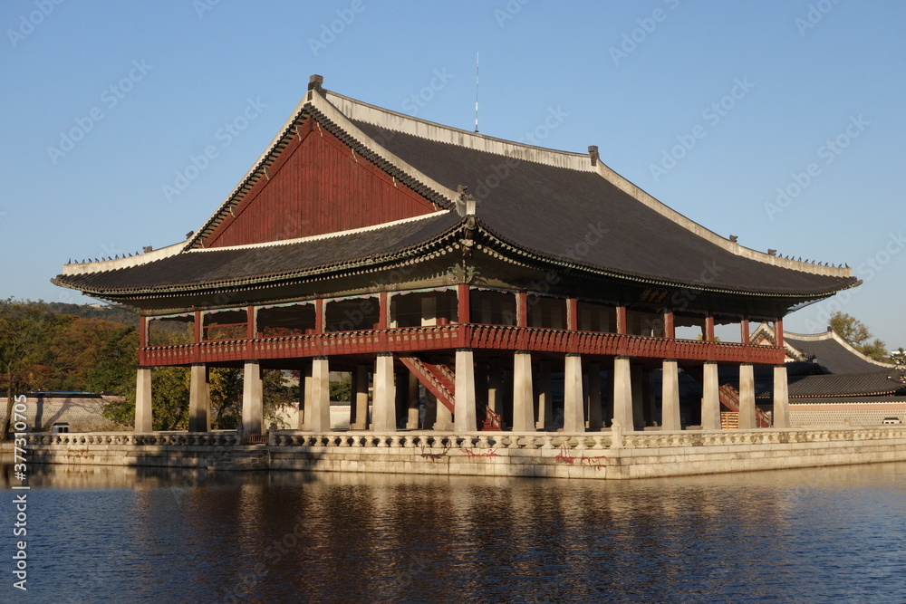 Gyeonghoeru Pavilion located at gyeongbokgung palace. This is the one of main building in the palace Gyeonghoeru Pavilion located at gyeongbokgung palace. This is the one of main building in the palace
