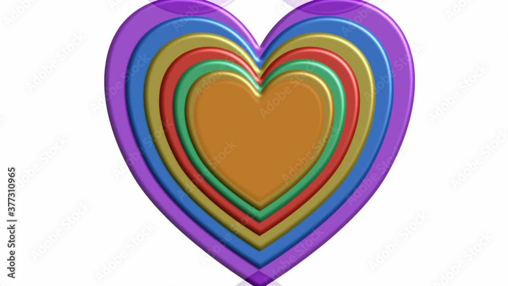 Beautiful 3d hearts in elegant nostalgic colors, tunnel motion on white background. Animated abstract movie, valentine day symbol, wedding background, 4k resolution Beautiful 3d hearts in elegant nostalgic colors, tunnel motion on white background. Animated abstract movie, valentine day symbol, wedding background, 4k resolution