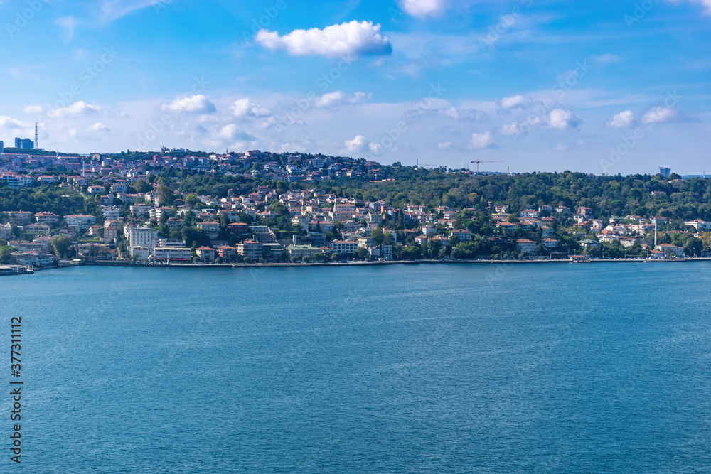From Asian side istanbul city European coast side view