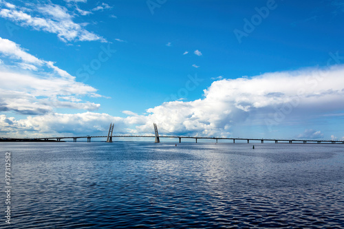 Saint Petersburg  Western high-speed diameter overpass in the Neva Bay