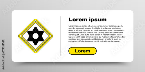 Line Star of David icon isolated on white background. Jewish religion symbol. Symbol of Israel. Colorful outline concept. Vector.