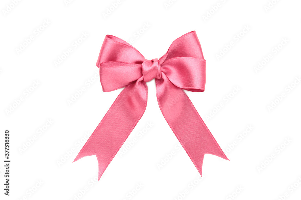 Pink gift bow isolated on white background. Pink gift bow isolated on white background.