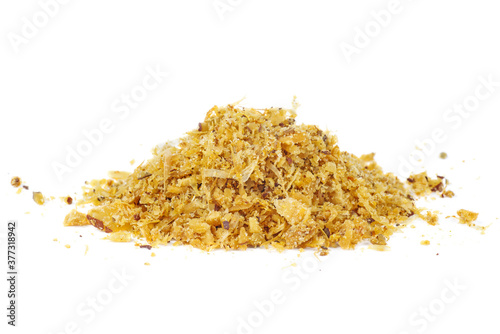 Pile of asafoetida(or hing) isolated on a white background photo