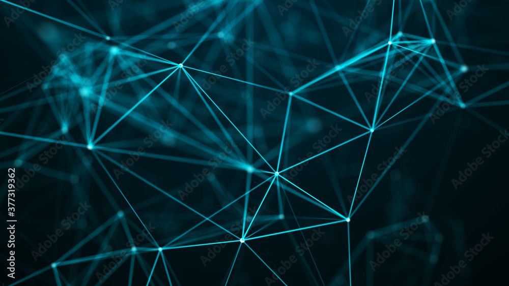 Digital plexus of glowing lines and dots. Abstract background. 3D rendering. Network or connection. 3d rendering. Digital plexus of glowing lines and dots. Abstract background. 3D rendering. Network or connection. 3d rendering.