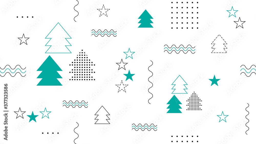Naklejka premium Abstract vector geometric pattern, background design in memphis style, for web design, business card, invitation, poster, cover.