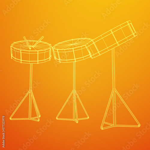 Musical instruments set. Rock band drum. Percussion musical instrument © newb1