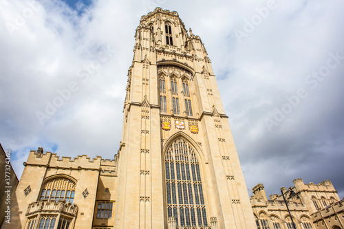 The Wills Memorial Building, part of the University of Bristol, at the top of Park Street, Bristol, Uk.