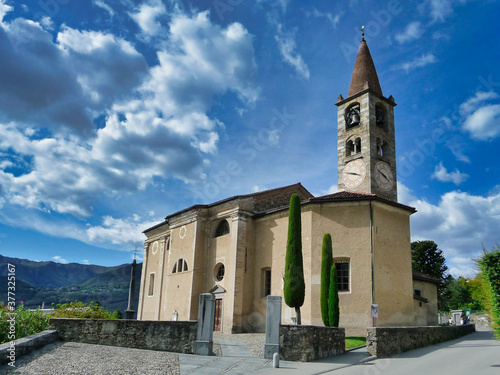 church in Muzzano, Ticino, Swirzerland photo