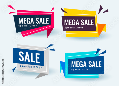 mega sale and promotional banner design template