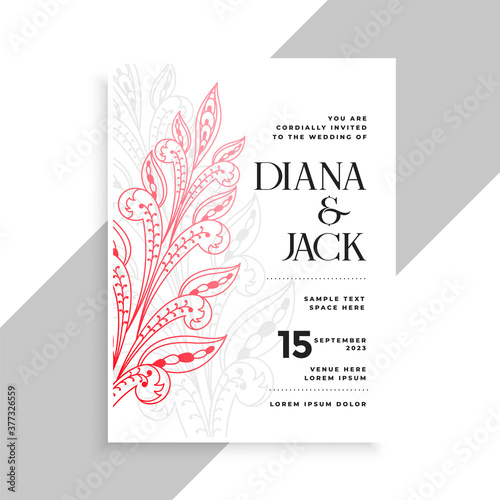 ornamental floral decorative wedding card template design