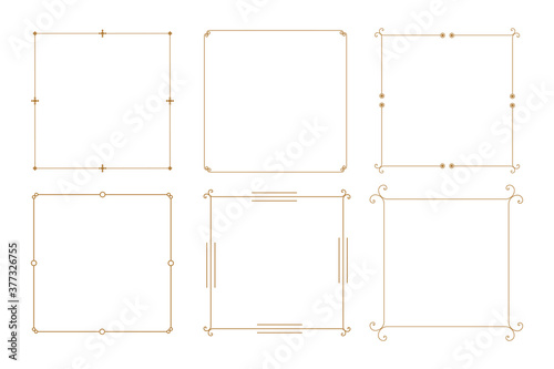 elegant decorative vintage frame borders set of six