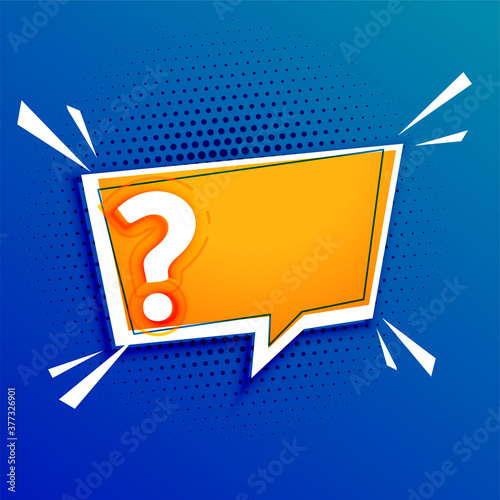 question mark template with text space design