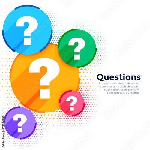 stylish question mark web help and support template