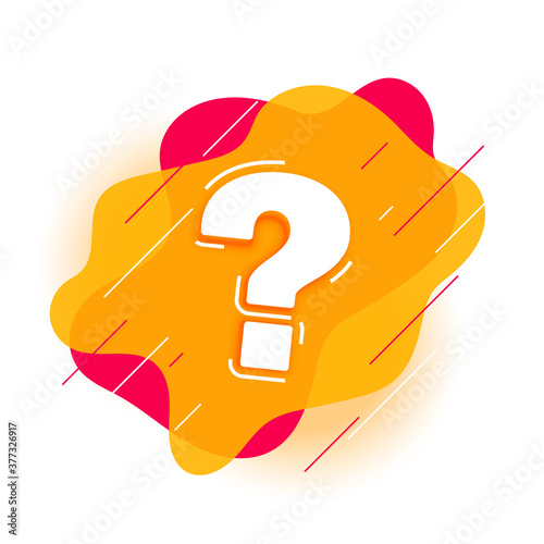 modern question mark for help and support page