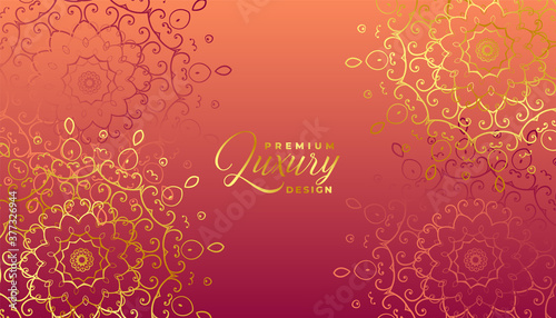 luxury decorative mandala golden pattern background