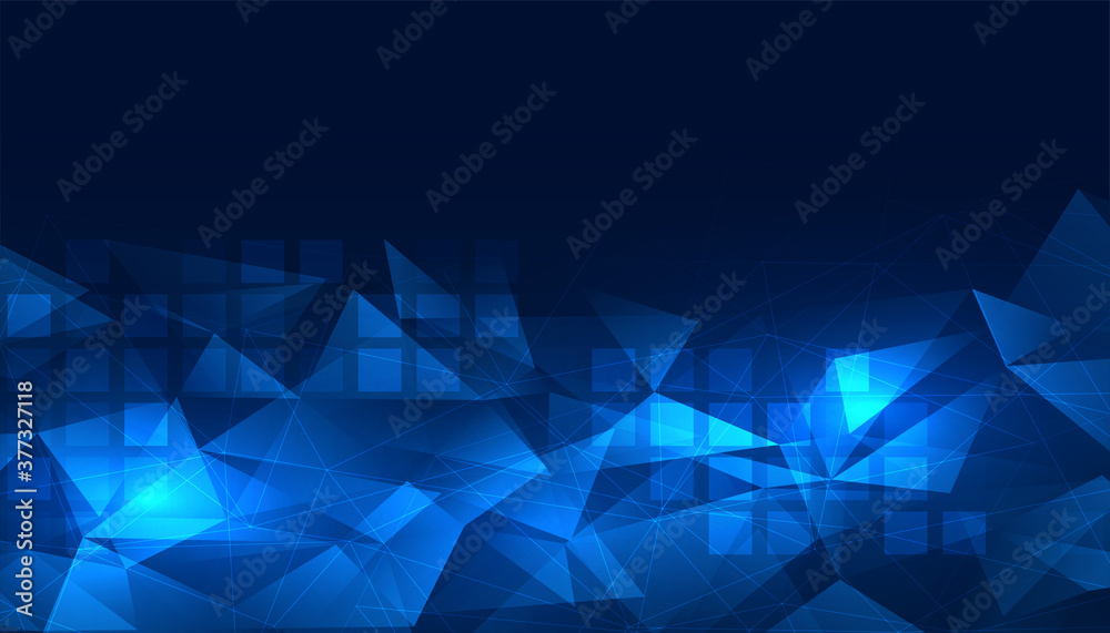 glowing blue digital low poly background design glowing blue digital low poly background design
