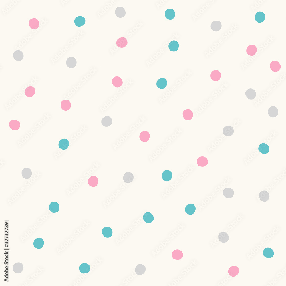pastel color polka dots pattern background design