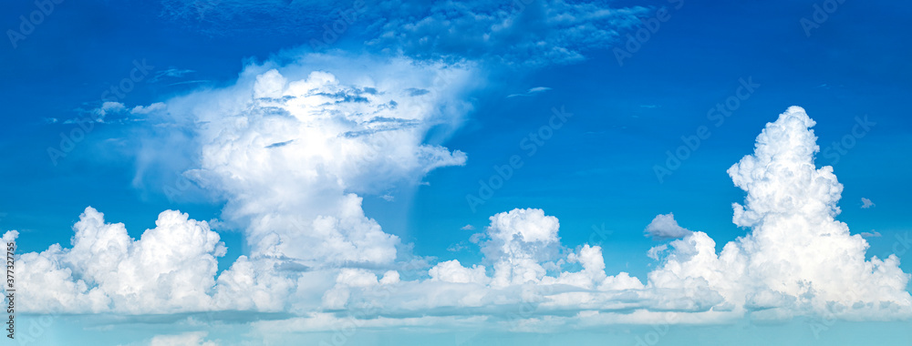 Quadro su tela 入道雲のある夏の空の背景テクスチャー