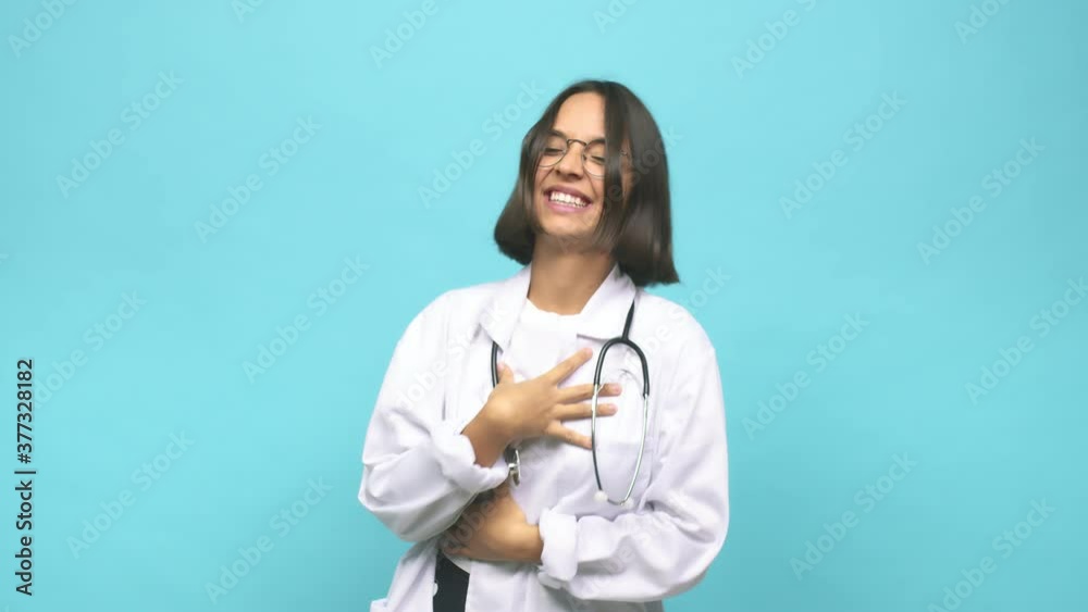 Young doctor indian woman laughing a lot and having fun Young doctor indian woman laughing a lot and having fun