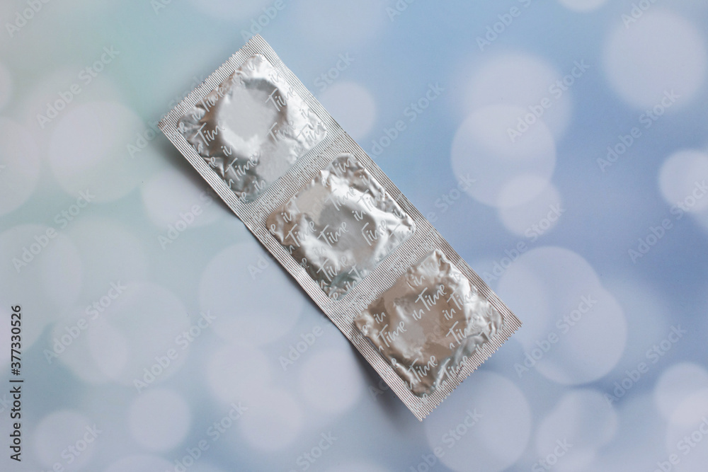 A means of contraception. A condom, a medical mask and antiseptic A means of contraception. A condom, a medical mask and antiseptic
