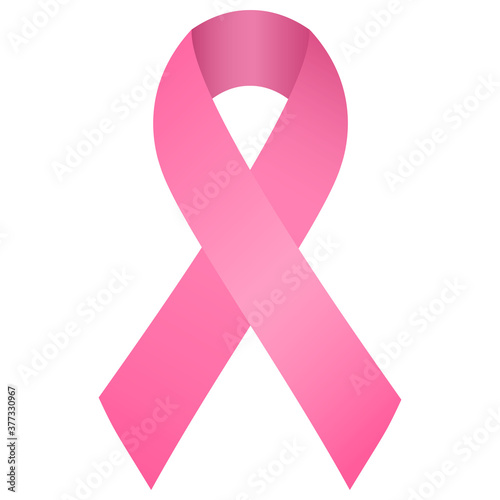 Pink ribbon symbol of the organizations supporting the program for the fight against breast cancer.