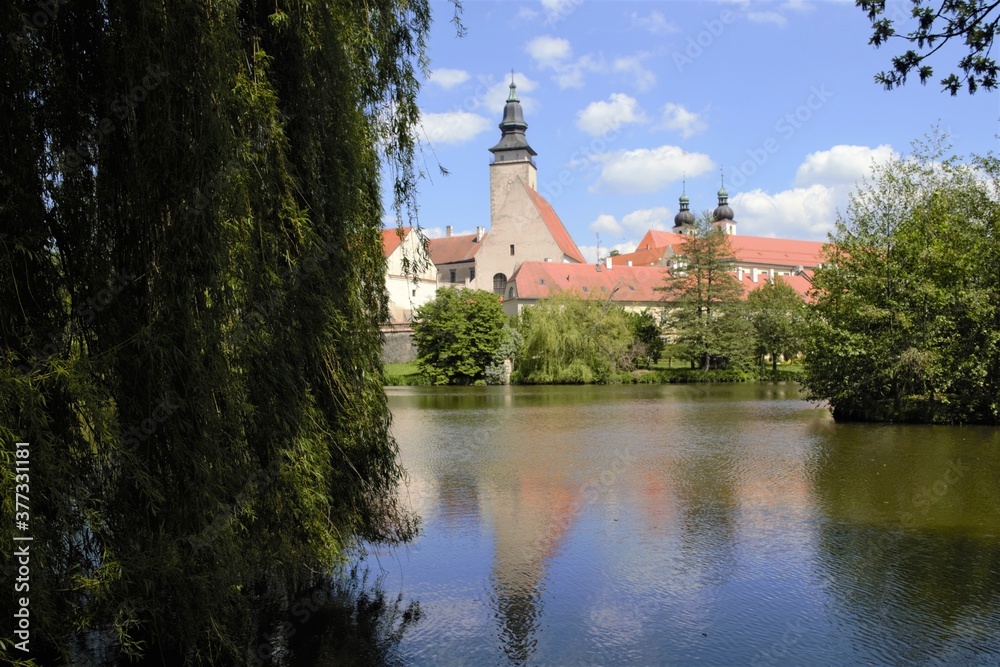 View of part of the castle in Telč