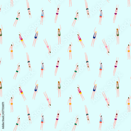 Plakat Swimmers in the pool