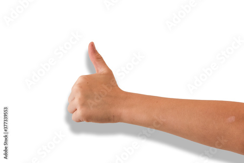 mano con numero uno un dito uno simboli segni mano ottimo gesto  photo