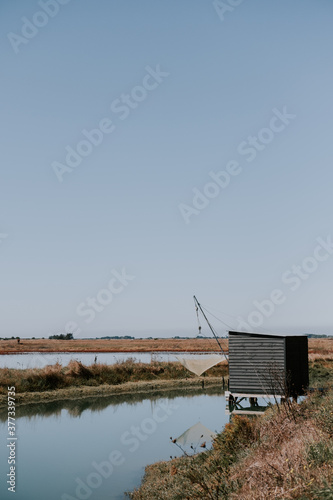 Canvas Print traditionnal plaice in french wetlands