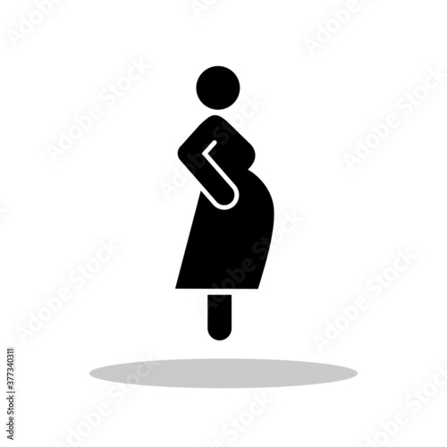 Pregnant woman icon in trendy flat style. Pregnancy symbol for your web site design, logo, app, UI Vector EPS 10. 