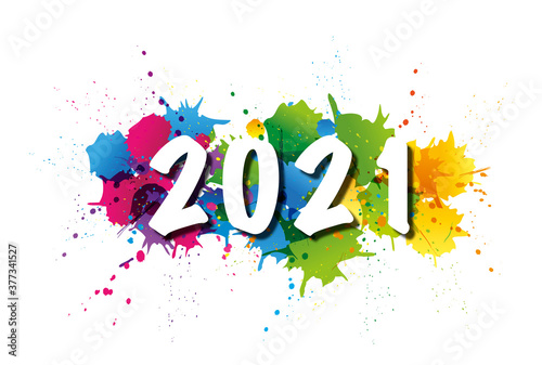   2021 sur fond tâches