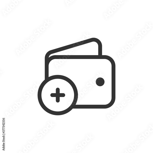 Add payment icon. Wallet symbol modern, simple, vector, icon for website design, mobile app, ui. Vector Illustration