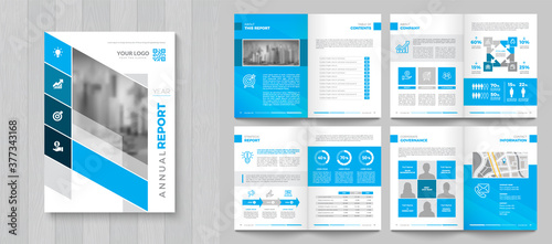 Corporate Annual Report with a cover. Brochure, Folder, Presentation, Leaflet. A4 format.