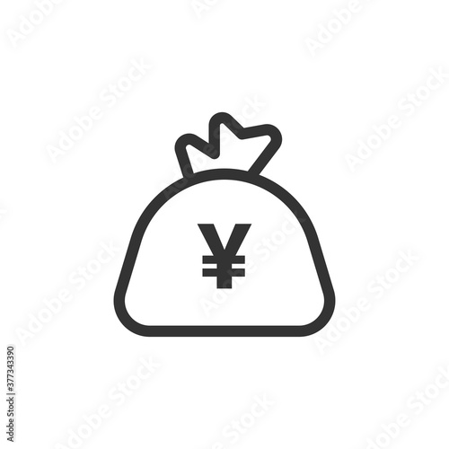 Money bag icon. Yen symbol modern, simple, vector, icon for website design, mobile app, ui. Vector Illustration