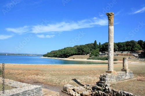pillar of a Roman villa, Verige bay, N.P. Brioni, Croatia © Susy