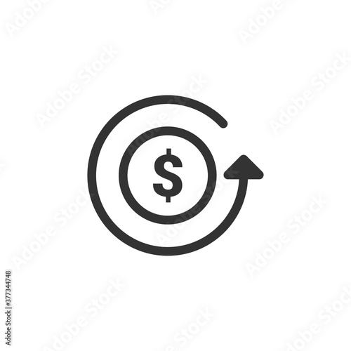 Dollar icon. Cash symbol modern, simple, vector, icon for website design, mobile app, ui. Vector Illustration