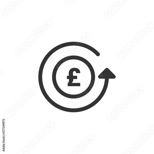 Pound icon. Cash symbol modern, simple, vector, icon for website design, mobile app, ui. Vector Illustration
