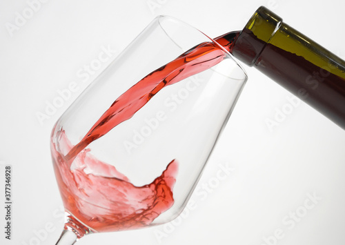 a bottle of wine and a glass
