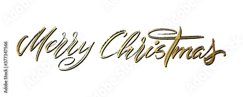 Merry Christmas and Happy New Year lettering for greeting card or banner, website