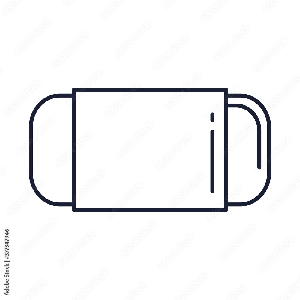 eraser supply education, line style icon vector illustration design