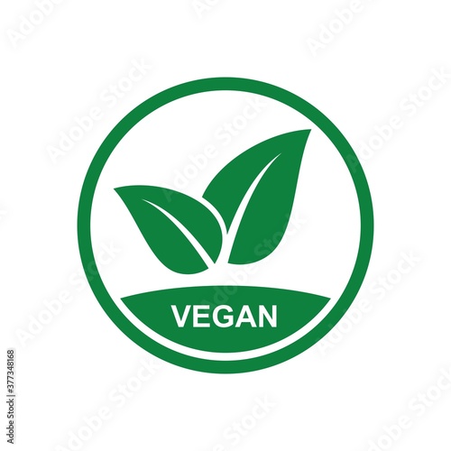 green leaf ecology icon, vegan, Environment and Nature Symbol, Vector illustration.