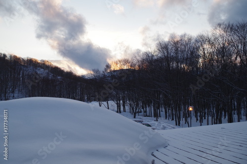 Fototapeta Naklejka Na Ścianę i Meble -  Beautiful winter snow scene in Japan