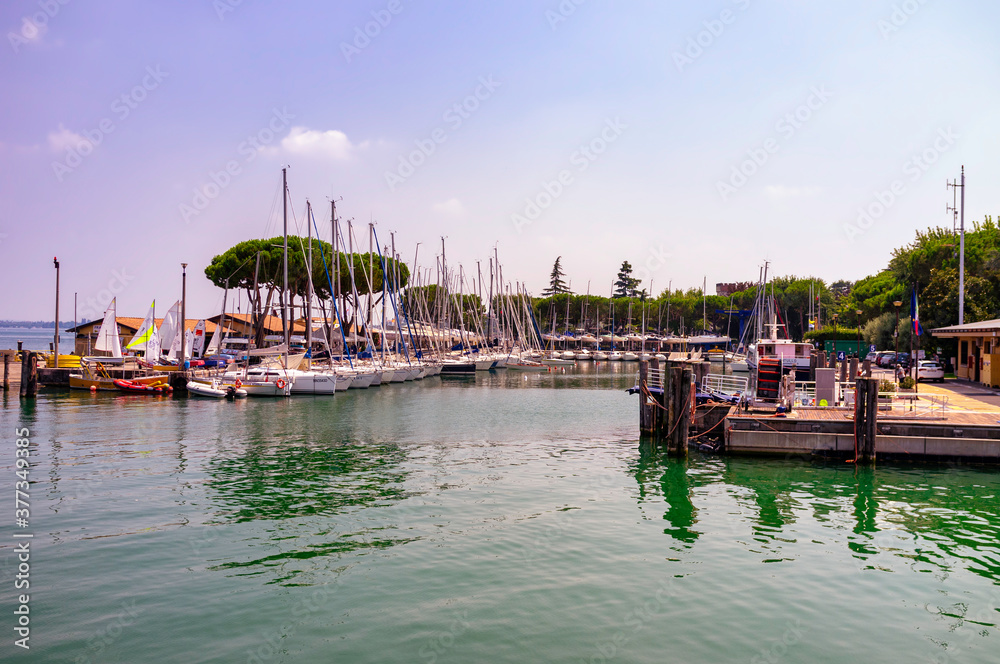 The Touristic port of Sirmione, along the shores of Garda Lake. It's the largest lake of Northern Italy (divided by Lombardy, Veneto and Trentino Region).