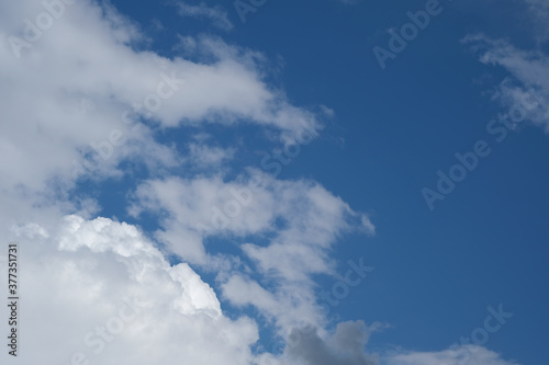  Blue sky with clouds, background