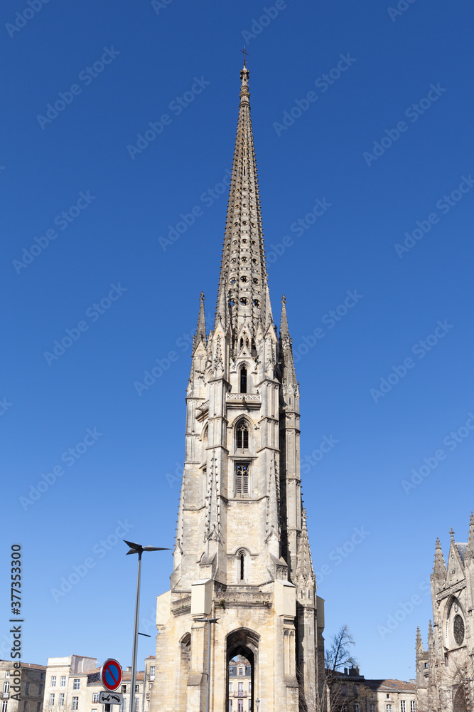 Bell Tower of Saint Michael Basilica of Bordeaux, France