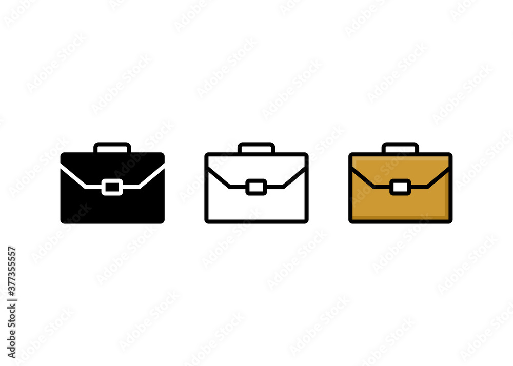 Briefcase set icon, Briefcase sign and symbol Briefcase set icon, Briefcase sign and symbol