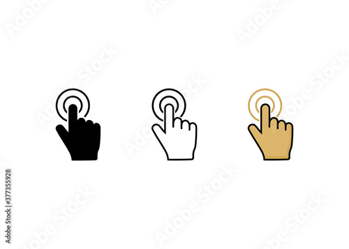 Hand Touch icon vector. Touch icon vector