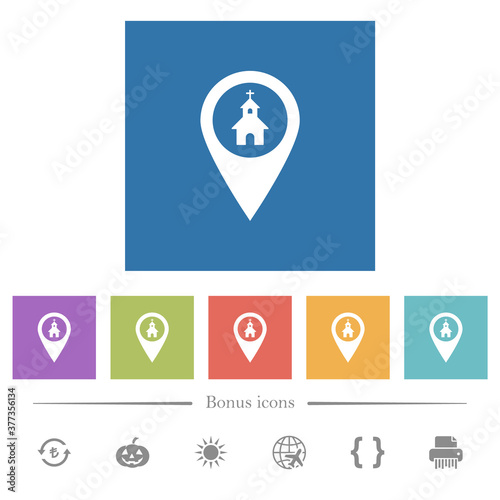 Church GPS map location flat white icons in square backgrounds Free Download Church GPS map location flat white icons in square backgrounds - GFXLoad