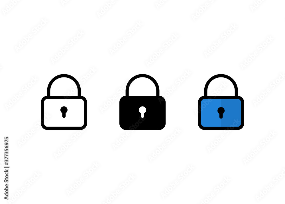lock icon set, lock sign and symbol vector design lock icon set, lock sign and symbol vector design